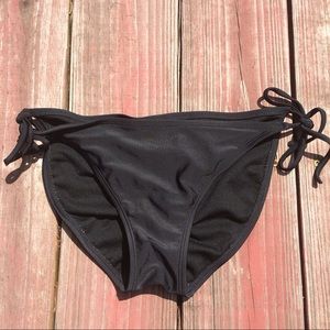 XHILERATION Black Scrunch Bum Tie Bikini Bottoms